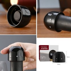 ⭐ Tapón al Vacío Botella Vino Tapa Hermética Reutilizable Bartender