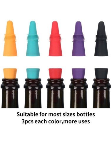 ⭐ Tapón al Vacío Botella Vino Tapa Hermética Reutilizable Bartender