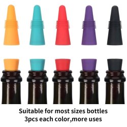 ⭐ Tapón al Vacío Botella Vino Tapa Hermética Reutilizable Bartender