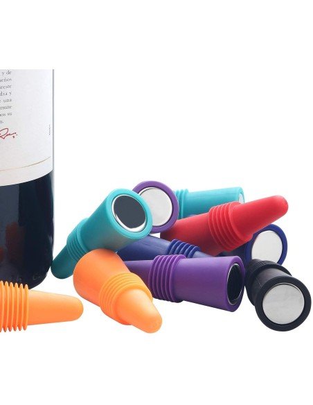 ⭐ Tapón al Vacío Botella Vino Tapa Hermética Reutilizable Bartender