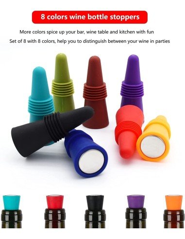 ⭐ Tapón al Vacío Botella Vino Tapa Hermética Reutilizable Bartender