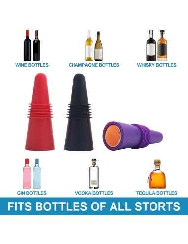 ⭐ Tapón al Vacío Botella Vino Tapa Hermética Reutilizable Bartender