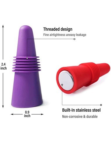 ⭐ Tapón al Vacío Botella Vino Tapa Hermética Reutilizable Bartender