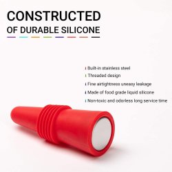 ⭐ Tapón al Vacío Botella Vino Tapa Hermética Reutilizable Bartender