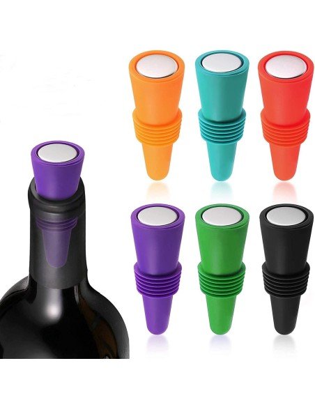 ⭐ Tapón al Vacío Botella Vino Tapa Hermética Reutilizable Bartender