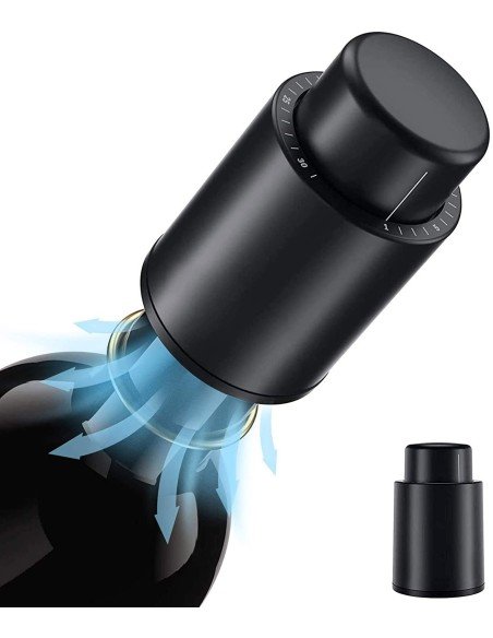⭐ Tapón al Vacío Botella Vino Tapa Hermética Reutilizable Bartender