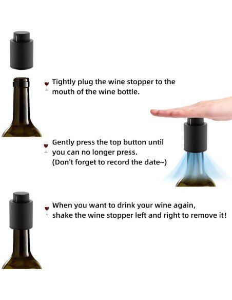 ⭐ Tapón al Vacío Botella Vino Tapa Hermética Reutilizable Bartender ⭐ Tapón al Vacío Botella Vino Tapa Hermética Reutilizable Bartender