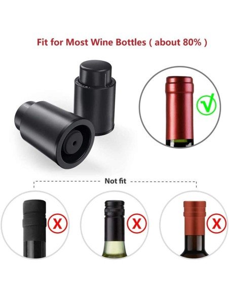 ⭐ Tapón al Vacío Botella Vino Tapa Hermética Reutilizable Bartender ⭐ Tapón al Vacío Botella Vino Tapa Hermética Reutilizable Bartender
