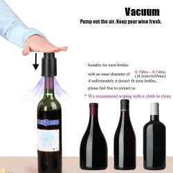 ⭐ Tapón al Vacío Botella Vino Tapa Hermética Reutilizable Bartender