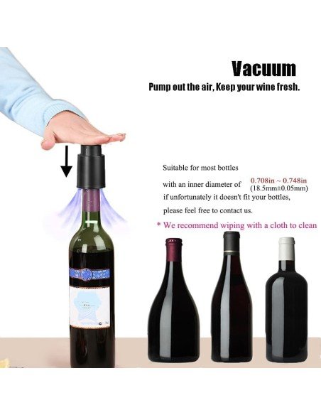 ⭐ Tapón al Vacío Botella Vino Tapa Hermética Reutilizable Bartender ⭐ Tapón al Vacío Botella Vino Tapa Hermética Reutilizable Bartender