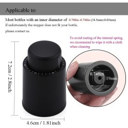 ⭐ Tapón al Vacío Botella Vino Tapa Hermética Reutilizable Bartender