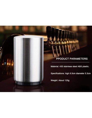 ⭐ Destapador Botella Magnético Automático De Acero Plateado