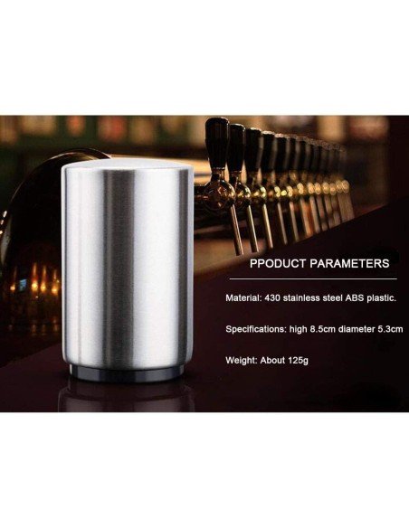 ⭐ Destapador Botella Magnético Automático De Acero Plateado
