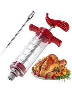 ⭐ Jeringa Inyector Adobo Pollo Pernil Pavo Relleno Cocina Parrilla Barbacoa