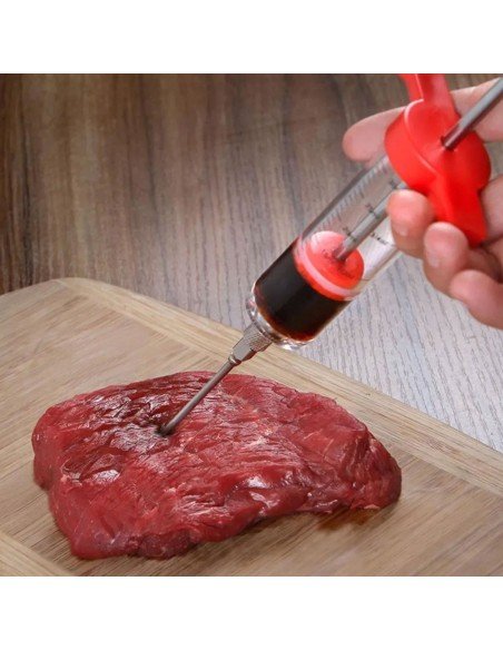 ⭐ Jeringa Inyector Adobo Pollo Pernil Pavo Relleno Cocina Parrilla Barbacoa