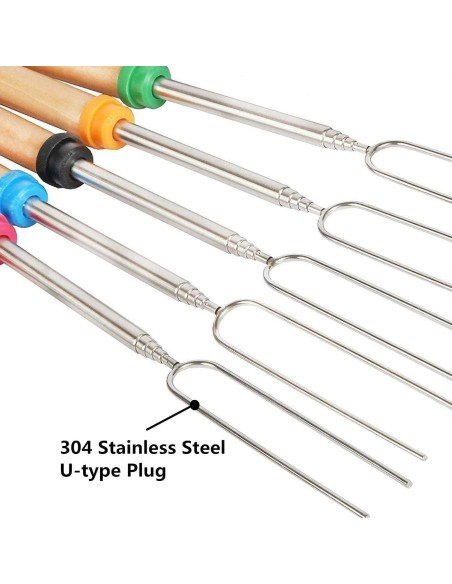 ⭐ Setx4 Brocheta BBQ Extensor Chuzo Masmelo Malvavisco