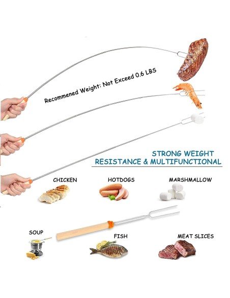 ⭐ Setx4 Brocheta BBQ Extensor Chuzo Masmelo Malvavisco