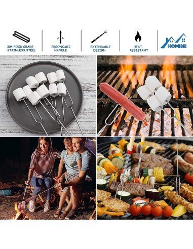 ⭐ Setx4 Brocheta BBQ Extensor Chuzo Masmelo Malvavisco
