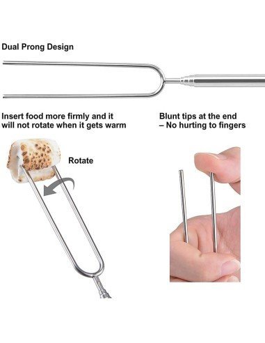 ⭐ Setx4 Brocheta BBQ Extensor Chuzo Masmelo Malvavisco