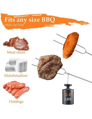 ⭐ Setx4 Brocheta BBQ Extensor Chuzo Masmelo Malvavisco