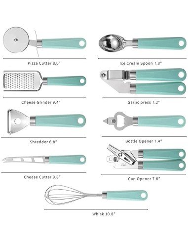 ⭐ Setx9 Utensilios Cocina ayudante cortador Set Regalo Oferta