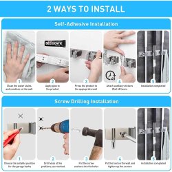 ⭐ Soporte Organizador Escobas Acero Inoxidable Multiusos