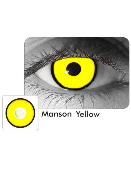 ⭐ Lentes de Contacto Crazy Manson Mad Hatter Yellow