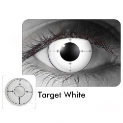 ⭐ Lentes Halloween Crazy Target White Ojo Marcas FX