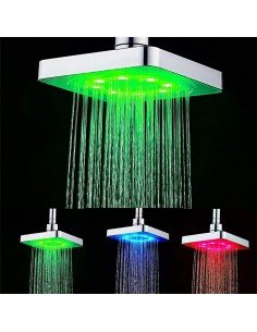 ⭐ Ducha Regadera cuadrada de 8 pulgadas con Led