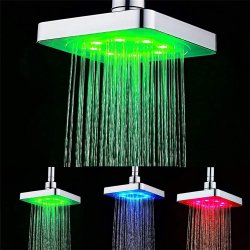 ⭐ Ducha Regadera cuadrada de 8 pulgadas con Led