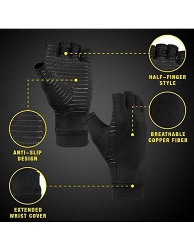 ⭐ Guantes Compresión Cobre Túnel Carpiano Calma Dolor Artritis