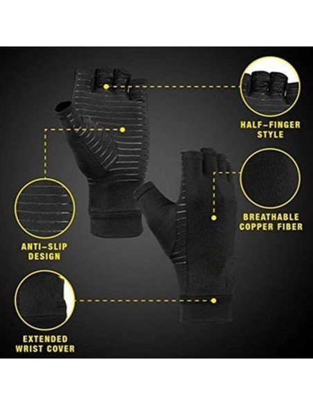 ⭐ Guantes Compresión Cobre Túnel Carpiano Calma Dolor Artritis ⭐ Guantes Compresión Cobre Túnel Carpiano Calma Dolor Artritis