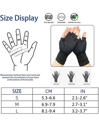 ⭐ Guantes Compresión Cobre Túnel Carpiano Calma Dolor Artritis