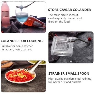 Cuchara Perforada de esfererificación Cocina Molecular Caviar