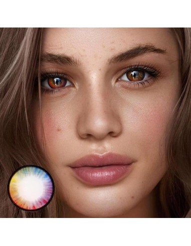 Lentes de Contacto Cosplay Rainbow Unicornio Kawaii