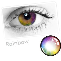 Lentes de Contacto Cosplay Rainbow Unicornio Kawaii