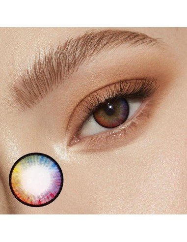 Lentes de Contacto Cosplay Rainbow Unicornio Kawaii