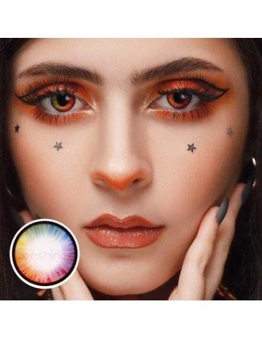 Lentes de Contacto Cosplay Rainbow Unicornio Kawaii