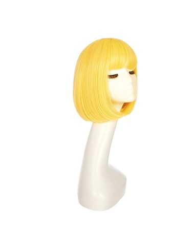 ⭐ Peluca Corta de fantasía Amarillo para Halloween