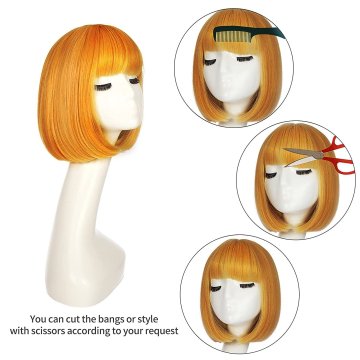 ⭐ Peluca Corta de fantasía Rubio para Halloween
