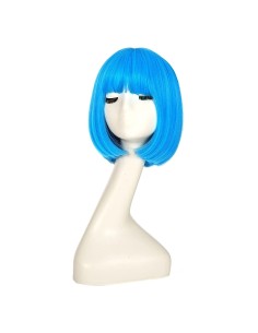 ⭐ Peluca Corta de fantasía Azul Turquesa para Halloween