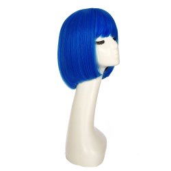 ⭐ Peluca Corta de fantasía Azul Rey para Halloween