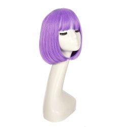 ⭐ Peluca Corta de fantasía Lila para Halloween