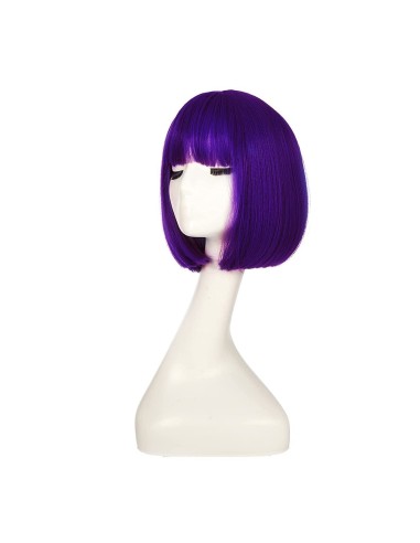 ⭐ Peluca Corta de fantasía Morado para Halloween