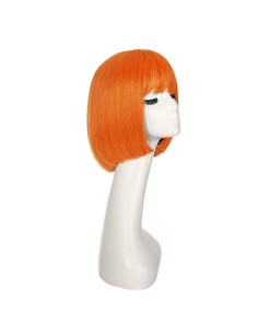 ⭐ Peluca Corta de fantasía Naranja para Halloween 2