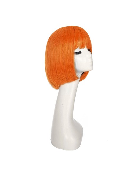 ⭐ Peluca Corta de fantasía Naranja para Halloween