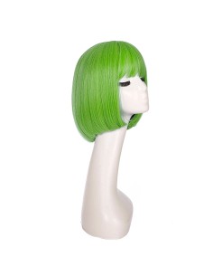 ⭐ Peluca Corta de fantasía Verde Limón para Halloween 2