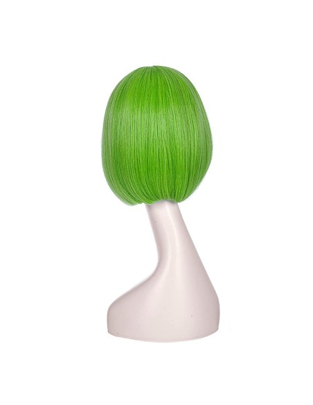 ⭐ Peluca Corta de fantasía Verde Limón para Halloween ⭐ Peluca Corta de fantasía Verde Limón para Halloween