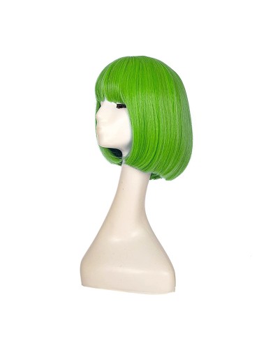 ⭐ Peluca Corta de fantasía Verde Limón para Halloween