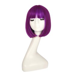 ⭐ Peluca Corta de fantasía Púrpura para Halloween
